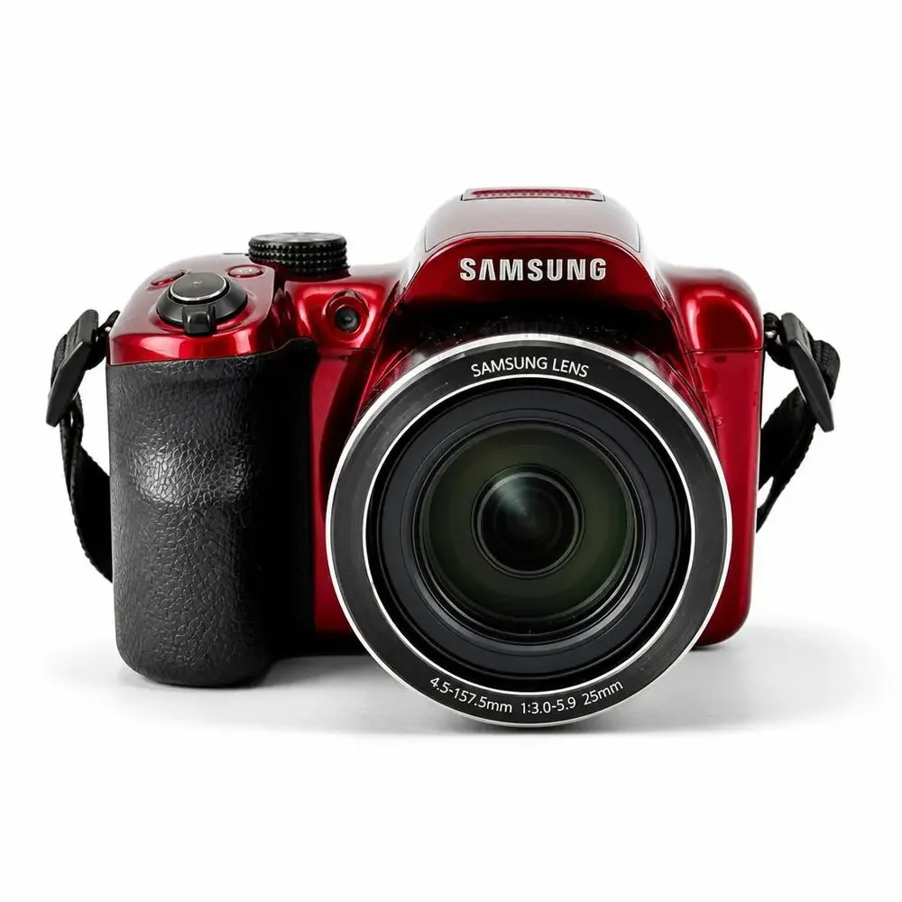Samsung WB1100F 16.4MP Digital Camera 35x Optical Zoom Wi-Fi NFC Red